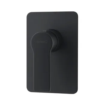 Baterie negru-mat pentru dus incastrata (1 iesire) Pax - Sapho imagine