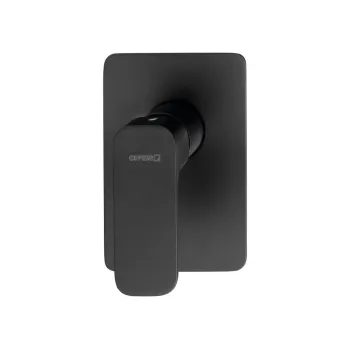 Baterie negru-mat pentru dus incastrata (1 iesire) Spy - Sapho imagine