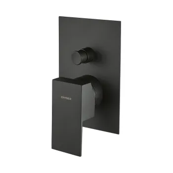 Baterie negru-mat pentru dus incastrata (2 iesiri) Latus - Sapho imagine