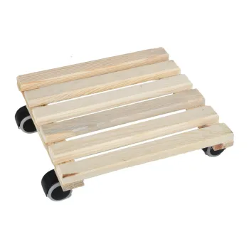 Baza mobila pentru ghiveci din lemn (inaltime 8 cm) - Esschert Design imagine