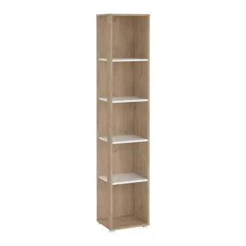 Biblioteca alba/cu aspect de lemn de stejar 41x205 cm Sign - Tvilum imagine