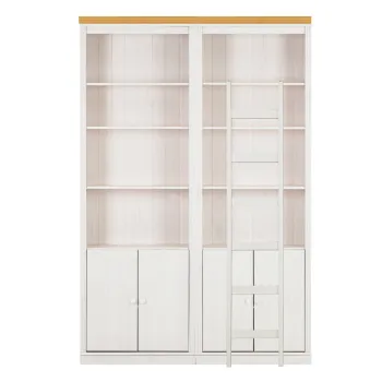 Biblioteca alba din lemn de pin 148x223 cm Anita - Storaa imagine