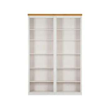 Biblioteca alba din lemn de pin 148x223 cm Anita - Storaa imagine