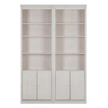 Biblioteca alba din lemn de pin 148x223 cm Anita - Storaa imagine