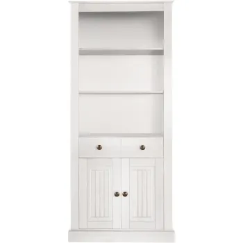 Biblioteca alba din lemn de pin 181x31 cm Mille - Storaa imagine