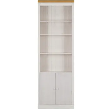 Biblioteca alba din lemn de pin 74x223 cm Anita - Storaa imagine