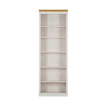 Biblioteca alba din lemn de pin 74x223x37 cm Anita - Storaa imagine