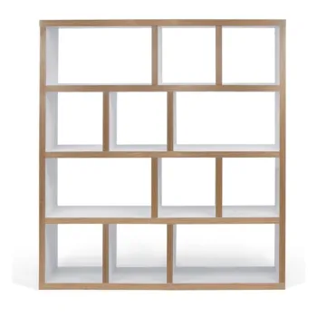 Biblioteca alba/in culoare naturala 150x159 cm Berlin - TemaHome imagine