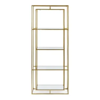 Biblioteca aurie din otel 68x172,5x28 cm Elenor - Bizzotto imagine