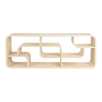 Biblioteca crem din lemn de stejar 60x160x35 cm Seven - Zuiver imagine