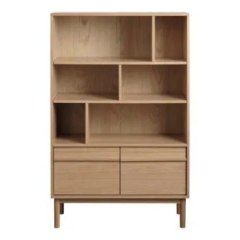 Biblioteca cu aspect de lemn de stejar 140x90 cm Ponza - Unique Furniture imagine