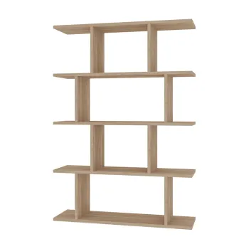 Biblioteca cu aspect de lemn de stejar 90x127 cm Harmon - Kalune Design imagine