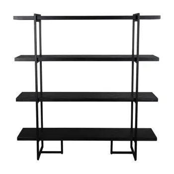 Biblioteca cu aspect de lemn exotic neagra 140x146 cm Class - Dutchbone imagine