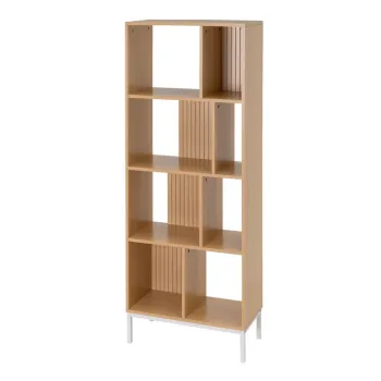 Biblioteca de copii in culoare naturala cu aspect de lemn de stejar 63x159 cm Mid-Lines - Casa Seleccion imagine