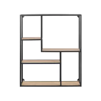 Biblioteca de perete in decor de stejar salbatic Actona Seaford, 75 x 91 cm imagine