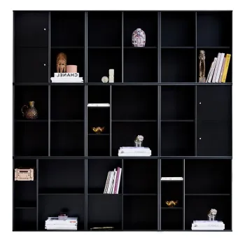 Biblioteca de perete neagra Hammel Mistral Kubus imagine