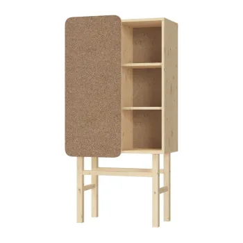 Biblioteca din lemn de pin cu avizier Karup Design Slide imagine