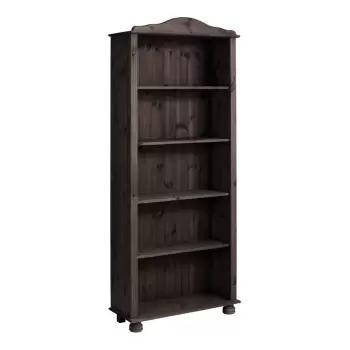 Biblioteca din lemn de pin Storaa Ella, maro inchis imagine