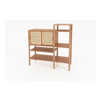 Biblioteca din lemn de stejar 120x123 cm Pola - The Beds imagine