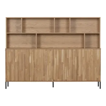 Biblioteca din lemn de stejar 200x150 cm Gravure - WOOOD imagine