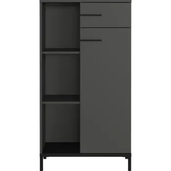 Biblioteca gri antracit 64x120x34 cm Rovigo - Germania imagine