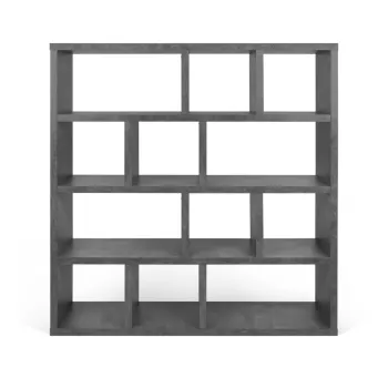 Biblioteca gri cu aspect de beton 150x159 cm Berlin - TemaHome imagine