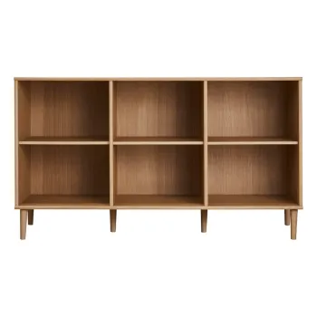 Biblioteca in culoare naturala cu aspect de lemn de stejar 133x75 cm Mistral - Hammel Furniture imagine
