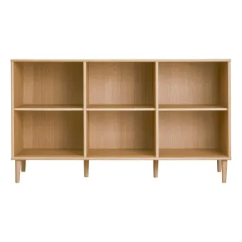 Biblioteca in culoare naturala cu aspect de lemn de stejar 133x75 cm Mistral - Hammel Furniture imagine