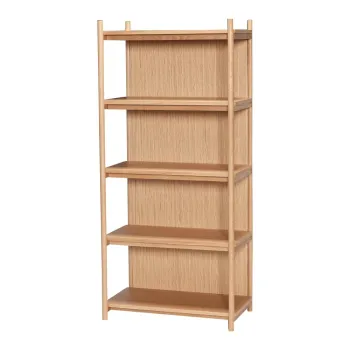 Biblioteca in culoare naturala cu aspect de lemn de stejar 75x162 cm Heritage - Hubsch imagine