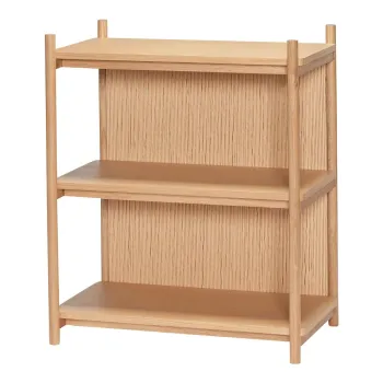 Biblioteca in culoare naturala cu aspect de lemn de stejar 75x88 cm Heritage - Hubsch imagine