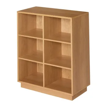 Biblioteca in culoare naturala cu aspect de lemn de stejar 80x95x30 cm Disco - Hubsch imagine