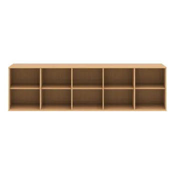 Biblioteca in culoare naturala cu aspect de lemn de stejar suspendata 220x61 cm Mistral - Hammel Furniture imagine