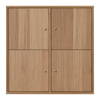 Biblioteca in culoare naturala cu aspect de lemn de stejar suspendata 70x70 cm Mistral - Hammel Furniture imagine