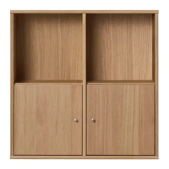 Biblioteca in culoare naturala cu aspect de lemn de stejar suspendata 70x70 cm Mistral - Hammel Furniture imagine