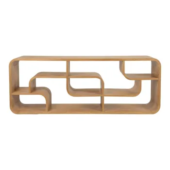 Biblioteca in culoare naturala din lemn de stejar 60x160x35 cm Seven - Zuiver imagine