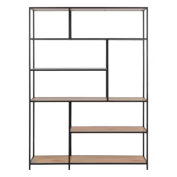 Biblioteca in decor de stejar Actona Seaford imagine