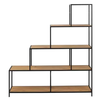 Biblioteca in decor de stejar salbatic Actona Seaford, 135 x 150 cm imagine