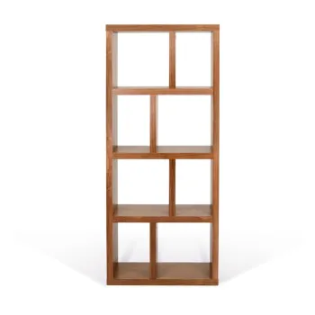 Biblioteca maro cu aspect de lemn de nuc 70x159 cm Berlin - TemaHome imagine