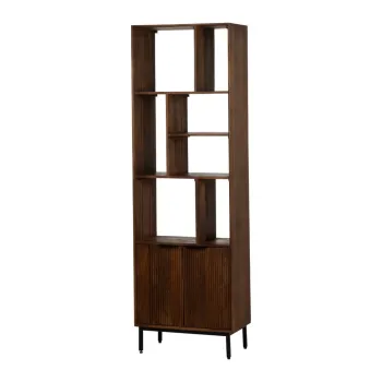 Biblioteca maro din lemn de mango 60x190x30 cm Sagara - Ixia imagine