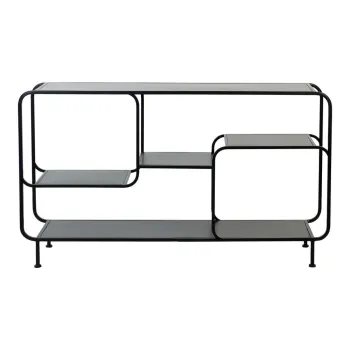 Biblioteca metalica neagra 141x81,5 cm Winston - Light & Living imagine