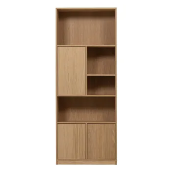 Biblioteca modulara cu aspect de lemn de stejar 77x199 cm Modulair - vtwonen imagine