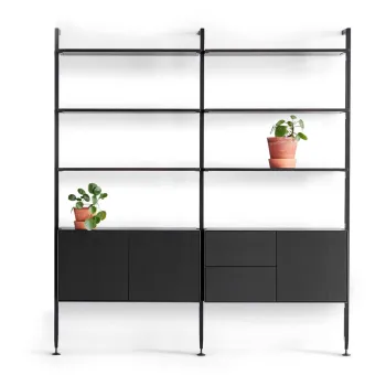 Biblioteca neagra 98x210 cm Edge by Hammel - Hammel Furniture imagine