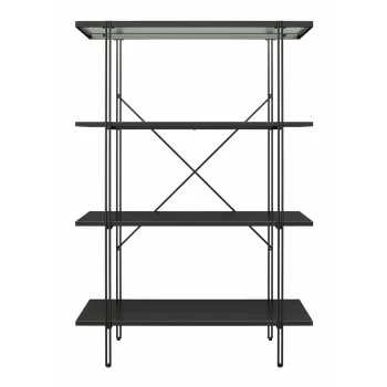 Biblioteca neagra cu aspect de stejar 79x117 cm Wainwright - Queer Eye imagine