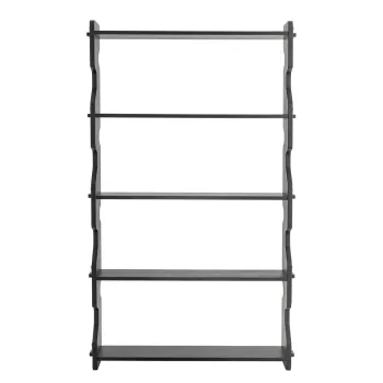 Biblioteca neagra din lemn de pin 84x140x20 cm Savoya - Bloomingville imagine