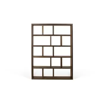 Biblioteca TemaHome Berlin, cu aspect de lemn de nuc imagine