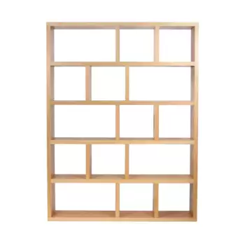 Biblioteca TemaHome Berlin, inaltime 198 cm, cu aspect de lemn de stejar imagine