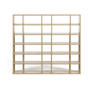 Biblioteca TemaHome Pombal, latime 255 cm, maro deschis imagine