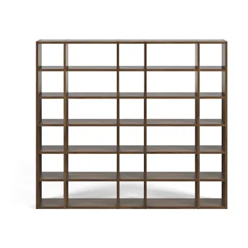 Biblioteca TemaHome Pombal, latime 255 cm, maro inchis imagine