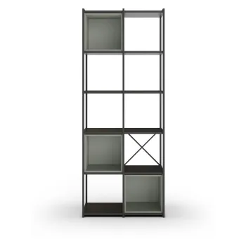 Biblioteca verde/neagra 71x179 cm Anya - Marckeric imagine