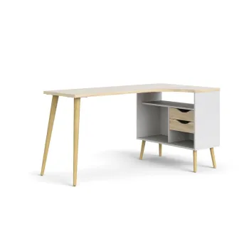 Birou cu aspect de lemn de stejar 145x81 cm Oslo - Tvilum imagine